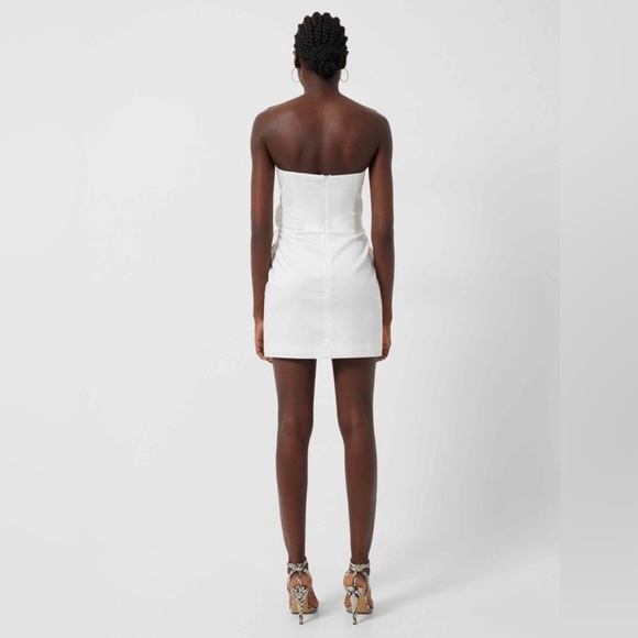 Elegant White Strapless Dress with Bow French Connection - Picture 2 of 4